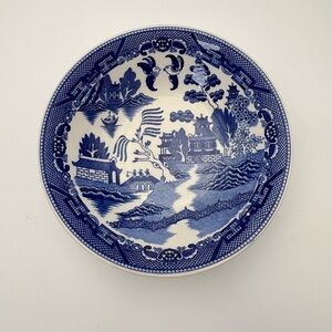 Vintage Blue Willow Serving Bowl - Japanese Transferware